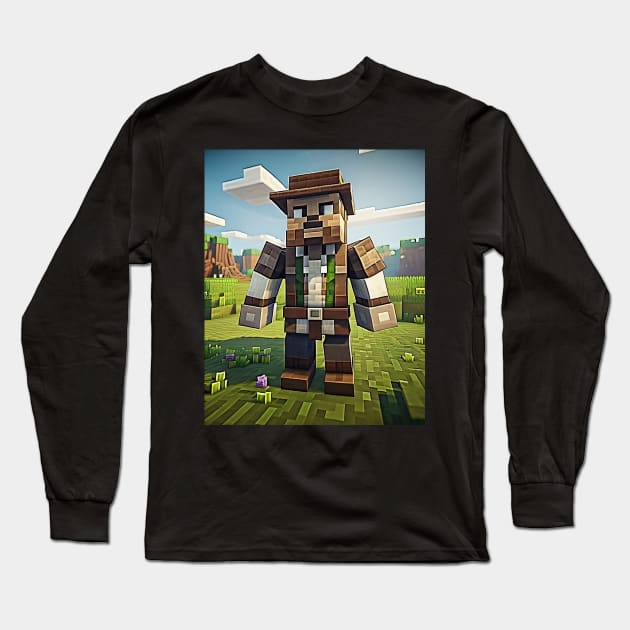 Great farmer in the world Minecraft Long Sleeve T-Shirt by Farmer